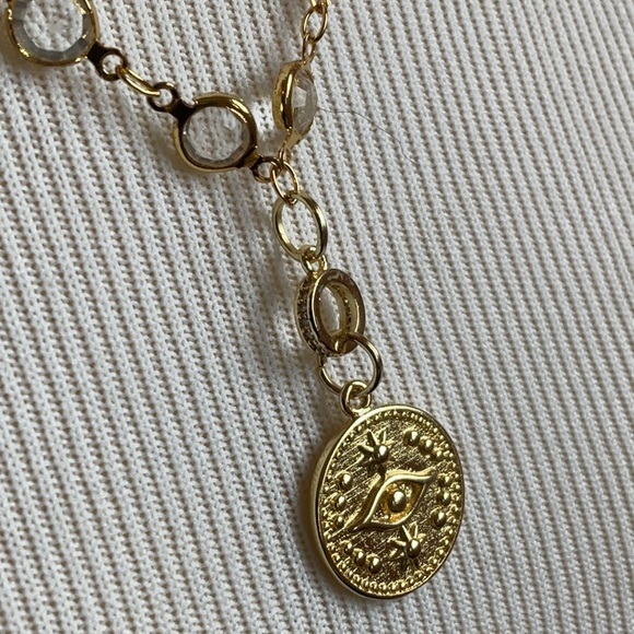 Artisan made Crystal Rosary Station Charm Necklace - Picture 3 of 5